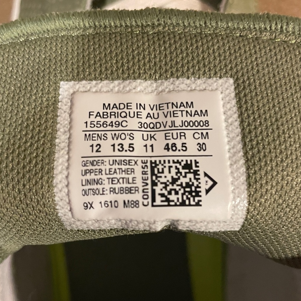 Converse Men's Mid-Top Olive Green Sneakers - Picture 3 of 3